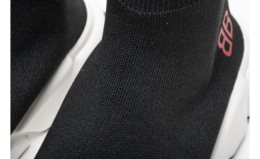  Balenciaga Stretch Mesh High Top Sneaker White Black