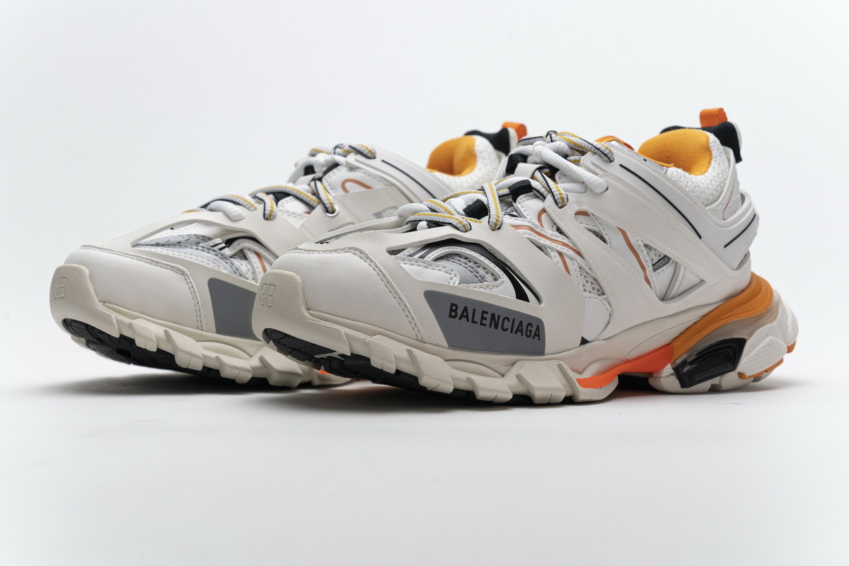 Balenciaga Track LED White Orange  542436 W1GB7 9059