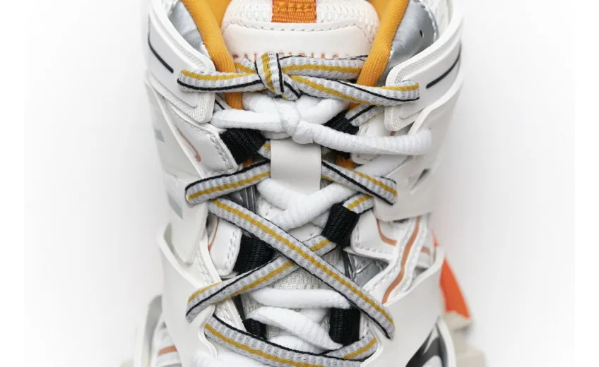Balenciaga Track LED White Orange  542436 W1GB7 9059