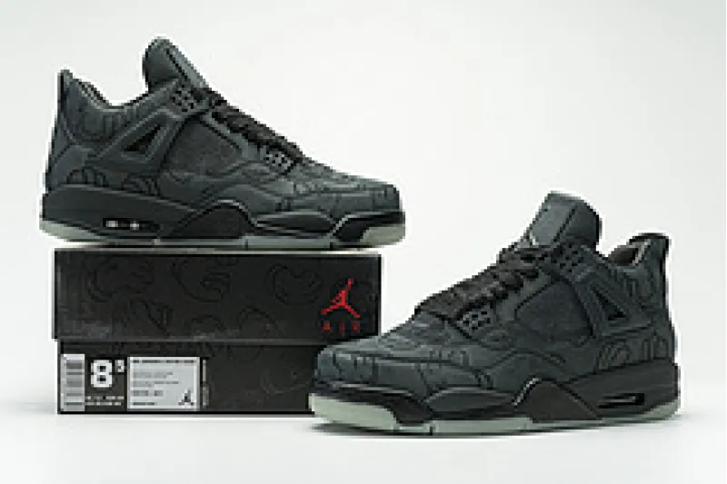 kaws jordan 4 black reps 