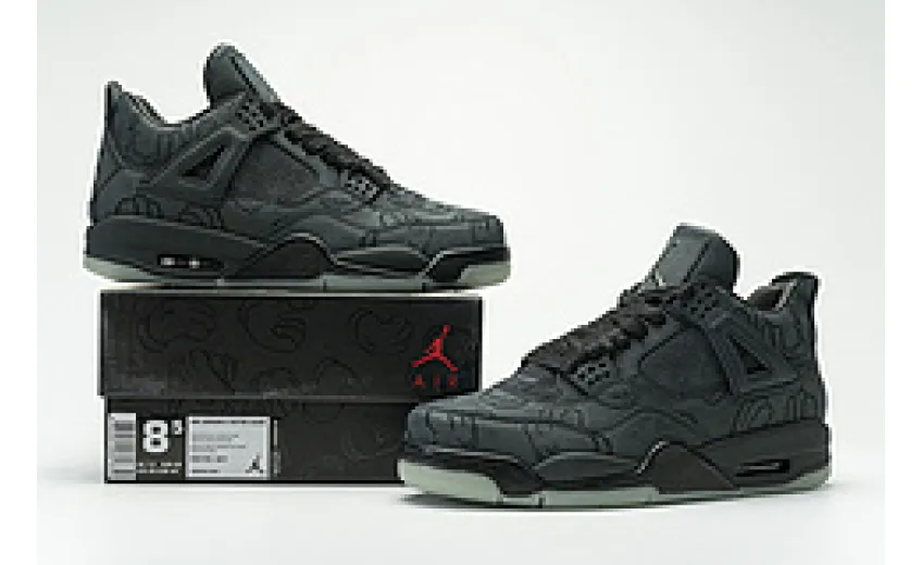 kaws jordan 4 black reps 