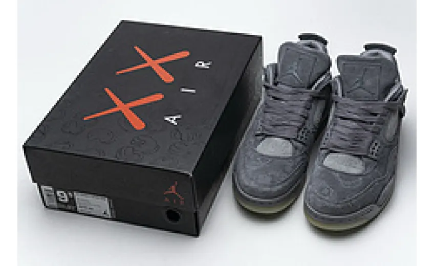 jordan 4 cool grey kaws reps