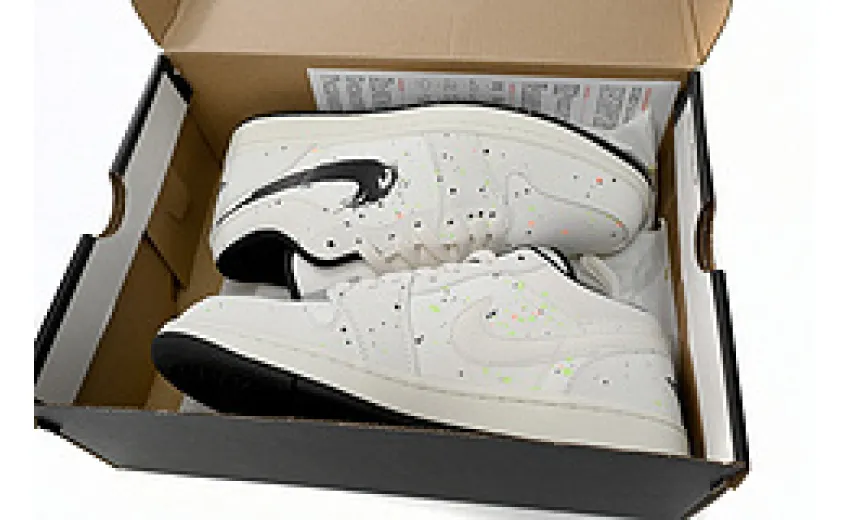 fake air jordan 1 low paint splatter