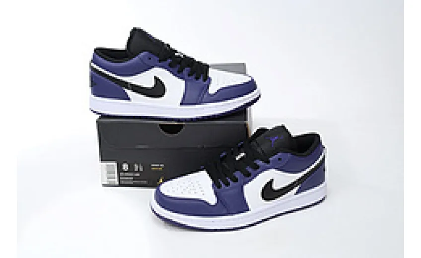 purple and white air jordan replica