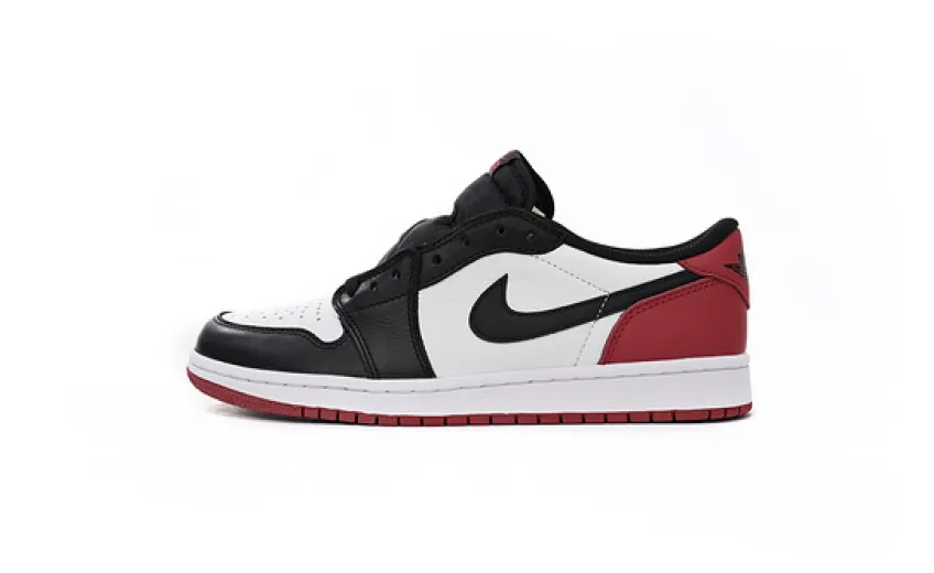 fake jordan 1 low black toe