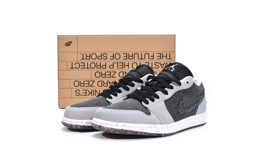 fake air jordan 1 low crater black grey