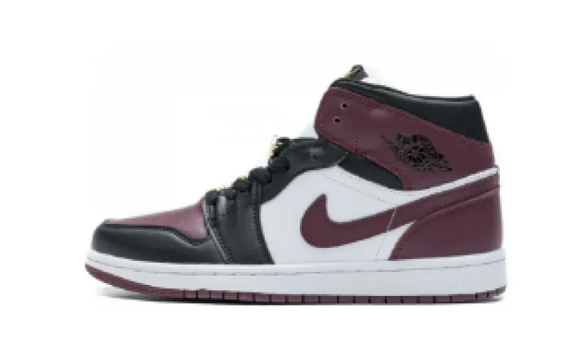 jordan 1 mid se black dark beetroot reps