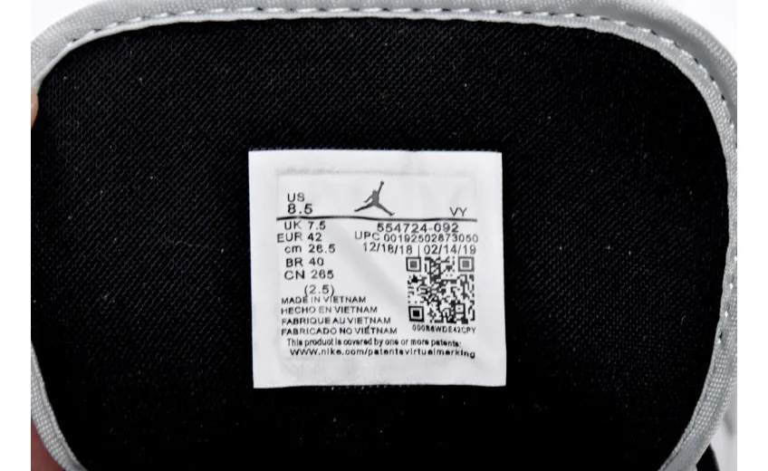 fake jordan 1 mid light smoke grey