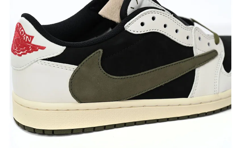 fake travis scott jordan 1 low olive