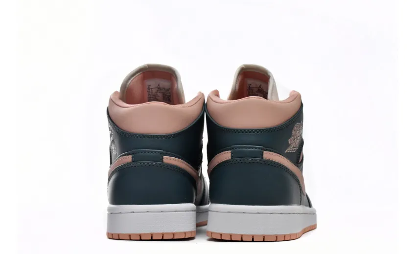 fake jordan 1 mid dark teal green