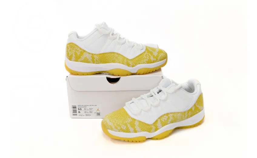 fake jordan 11 yellow snakeskin