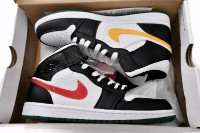 Jordan 1 Mid Alternate Swooshes Red Yellow (Women's) BQ6472-063 02