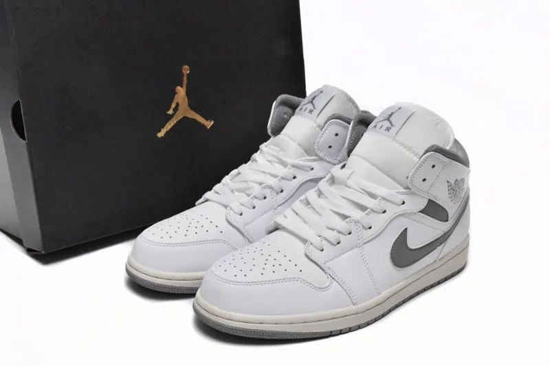 fake nike air jordan 1 mid neutral grey