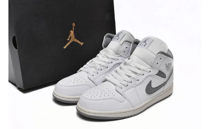 fake nike air jordan 1 mid neutral grey
