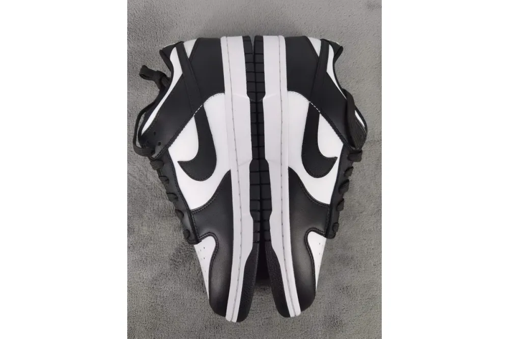 nike dunk low black and white reps