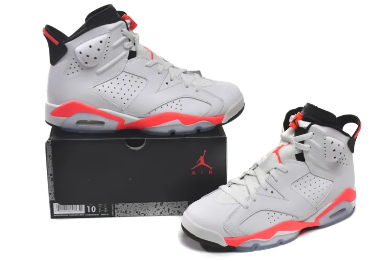 white and infrared jordan 6 reps