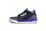 fake jordan 3 black court purple