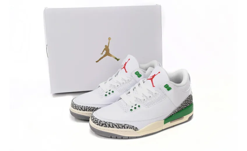 lucky green air jordan 3 reps