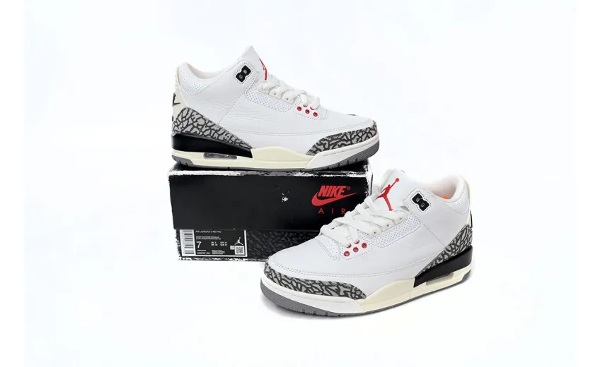 white jordan 3 cement replica