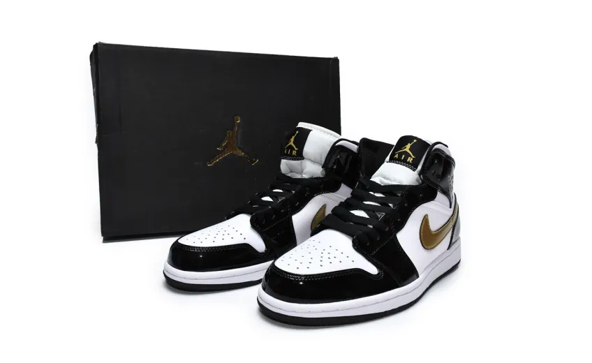 jordan 1 patent black white reps