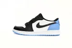 fake jordan 1 low black dark powder blue