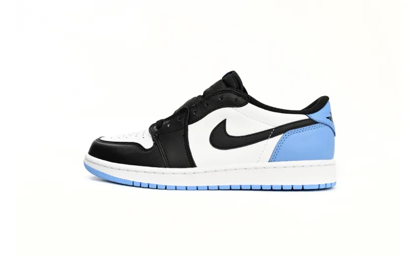 fake jordan 1 low black dark powder blue