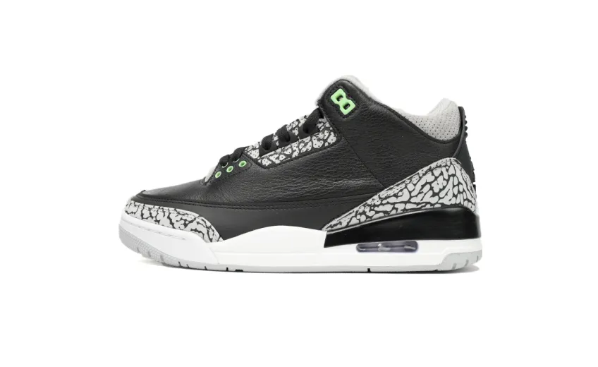 fake jordan 3 green glow
