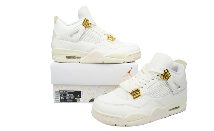 fake jordan 4 gold metallic