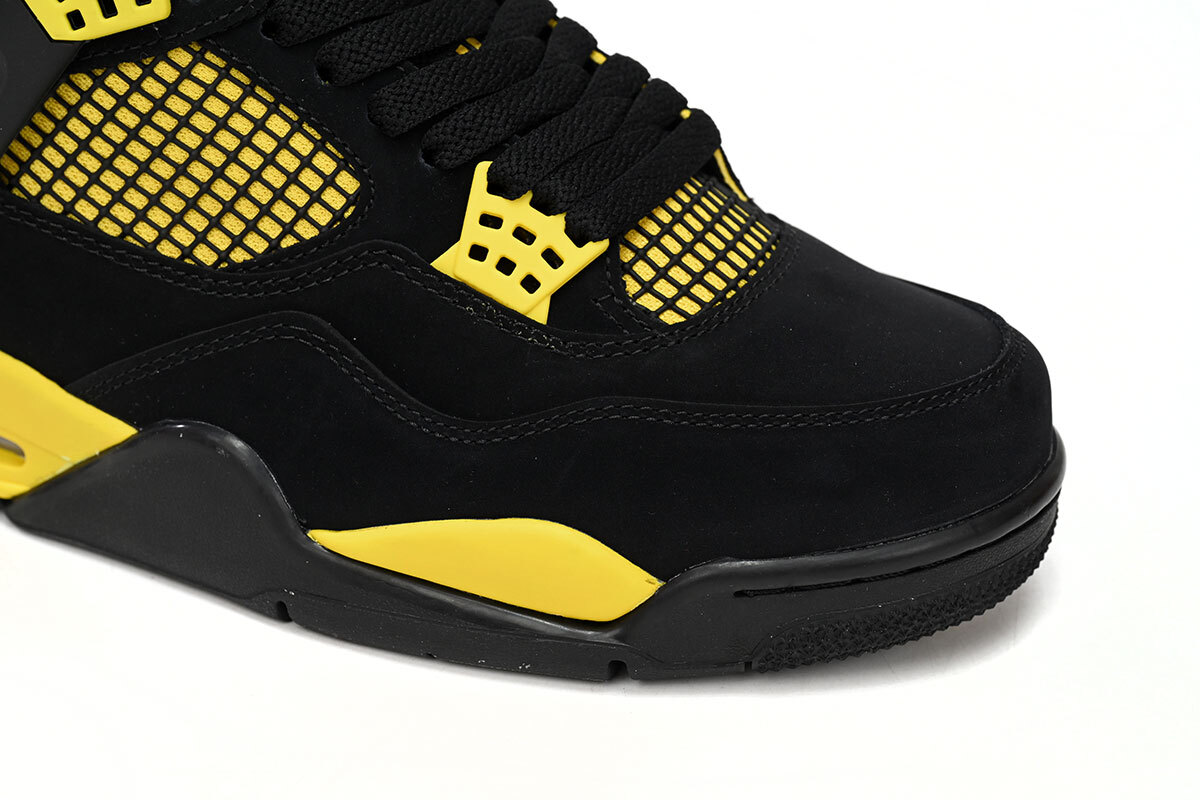 black and yellow jordan 4  replica