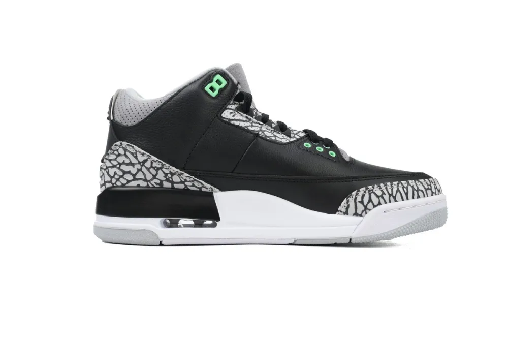 black and green jordan 3 reps