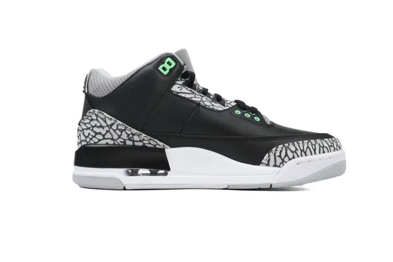 black and green jordan 3 reps
