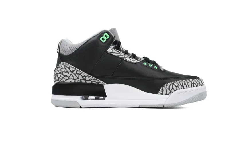 black and green jordan 3 reps