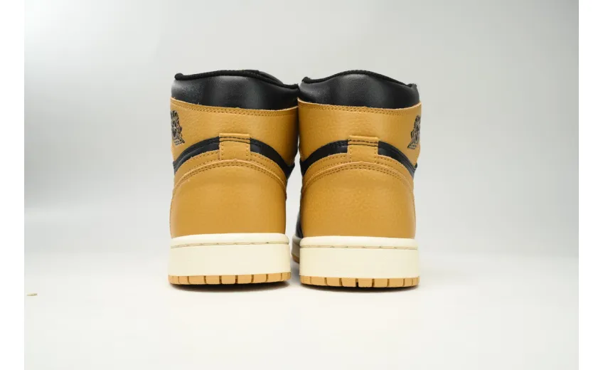 fake jordan 1 retro high black metallic gold