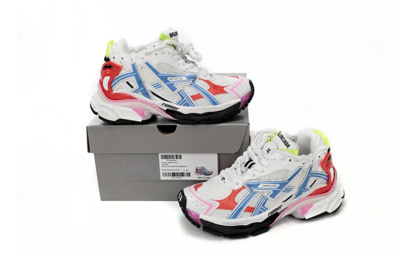 Balenciaga Runner White Red Blue Pink 677403W3RB69645