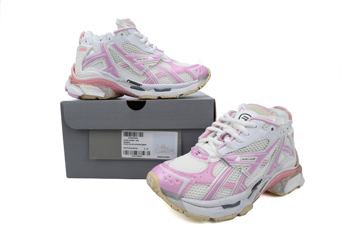 Balenciaga Runner Pink White  677402W3RB39059