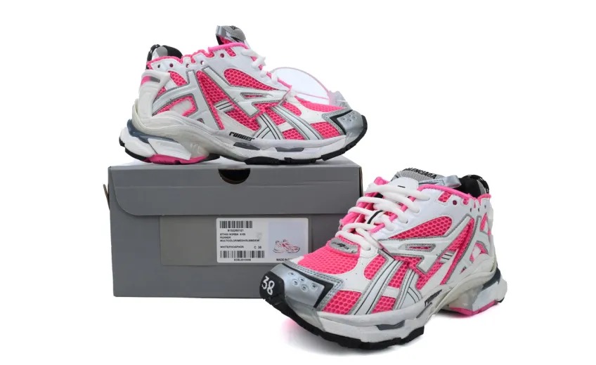 Balenciaga Runner White Fluo Pink  677402 W3RBN 9155