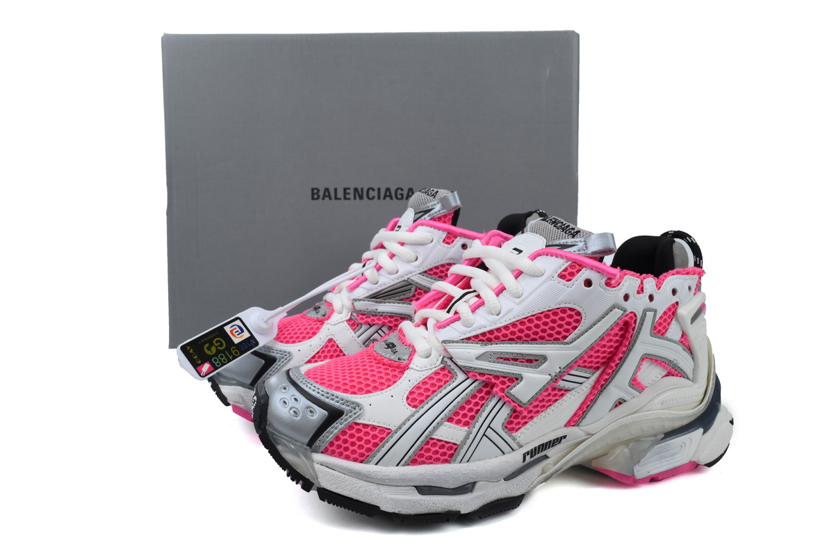Balenciaga Runner White Fluo Pink  677402 W3RBN 9155