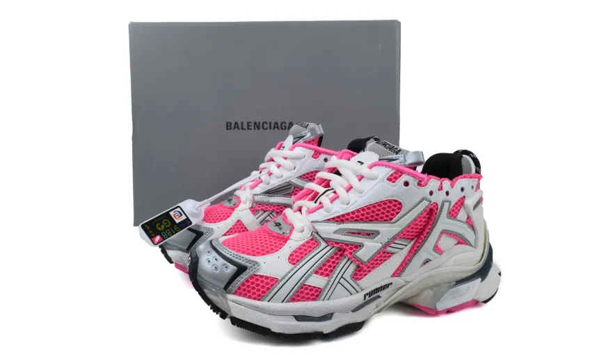Balenciaga Runner White Fluo Pink  677402 W3RBN 9155