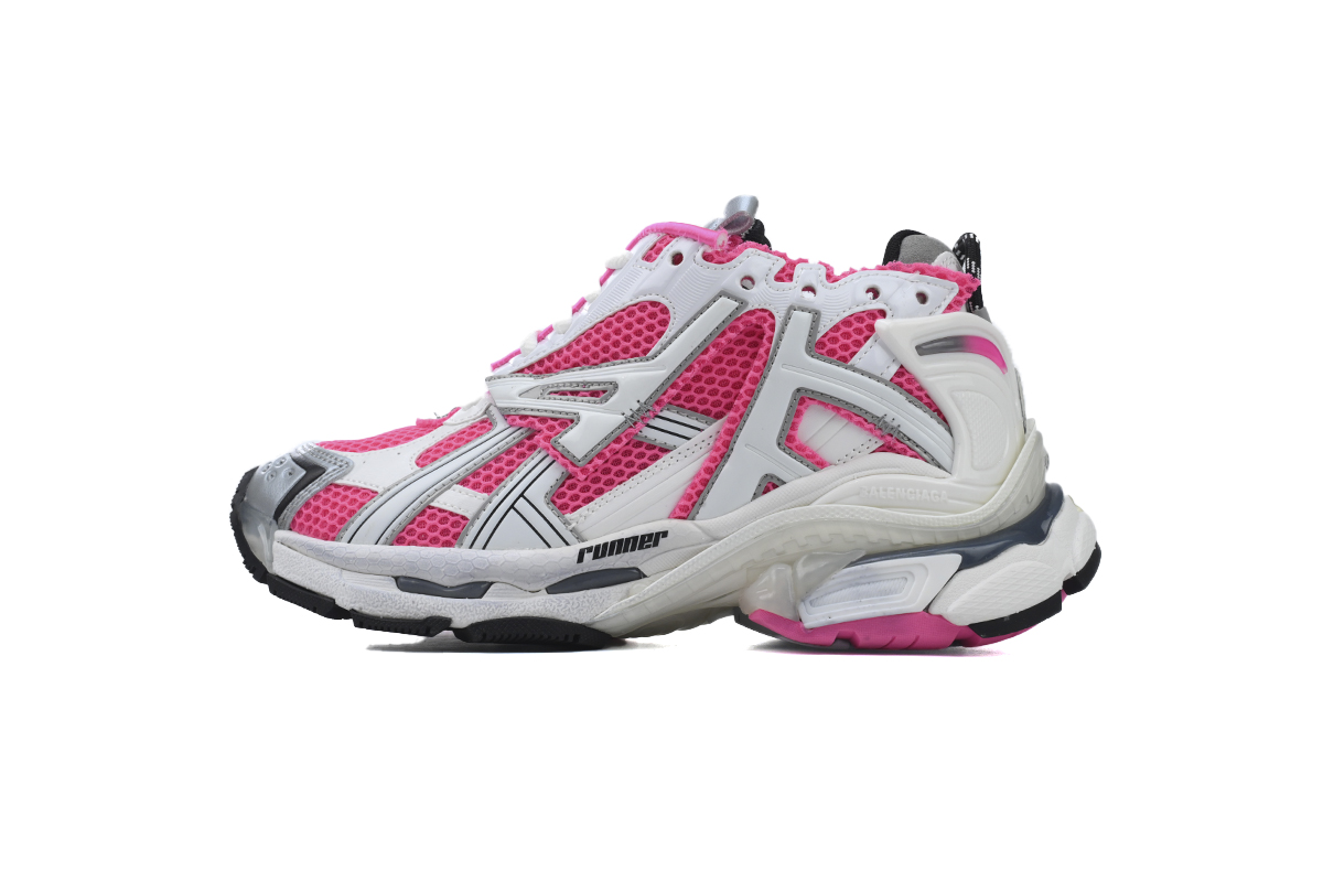 Balenciaga Runner White Fluo Pink  677402 W3RBN 9155