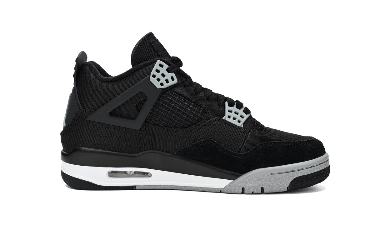 fake Air Jordan 4 Retro Black Canvas 
