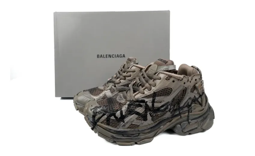 Balenciaga Runner Sneaker Black Brown  reps