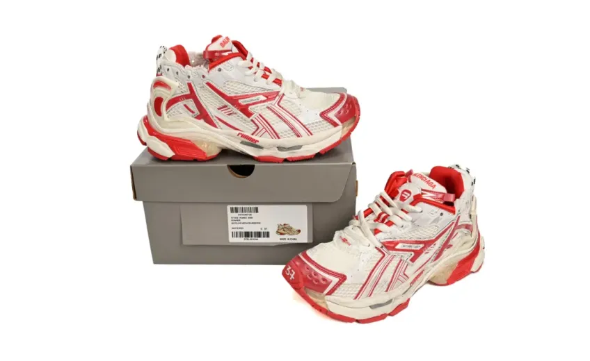 Balenciaga Runner White Red reps