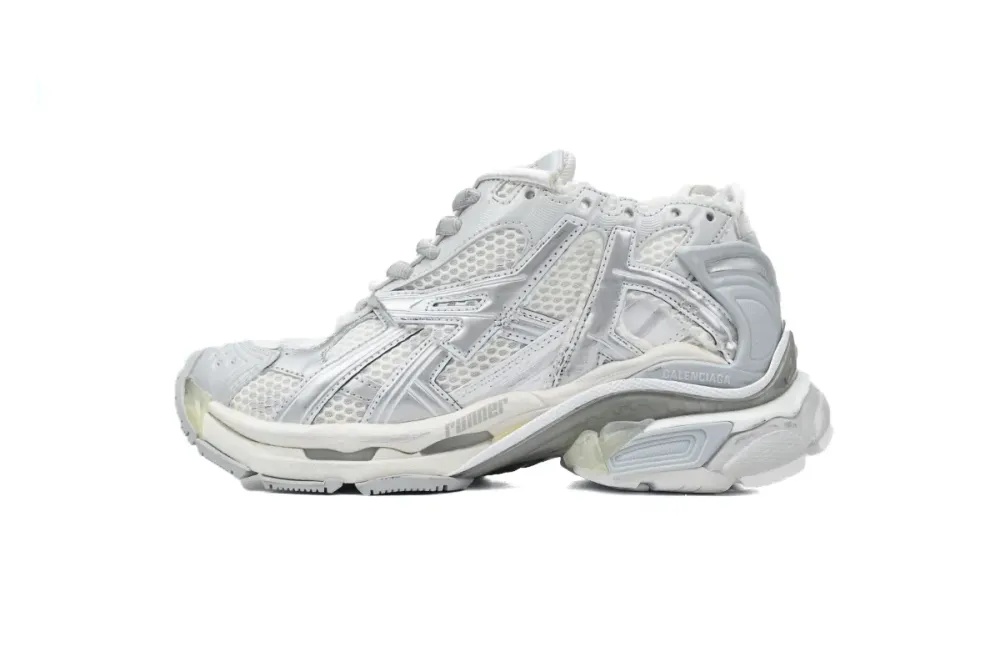 Balenciaga Runner Sneaker White Silver reps