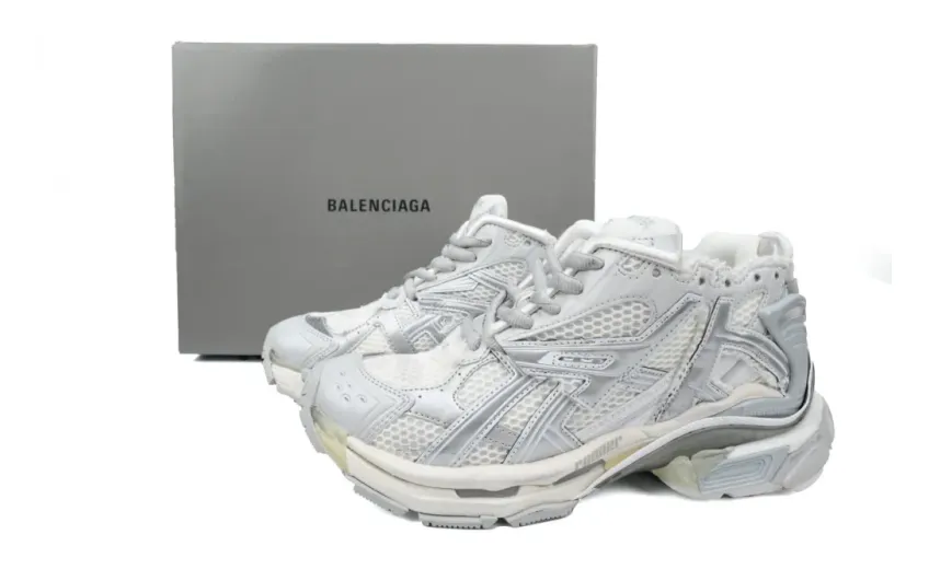 Balenciaga Runner Sneaker White Silver replica