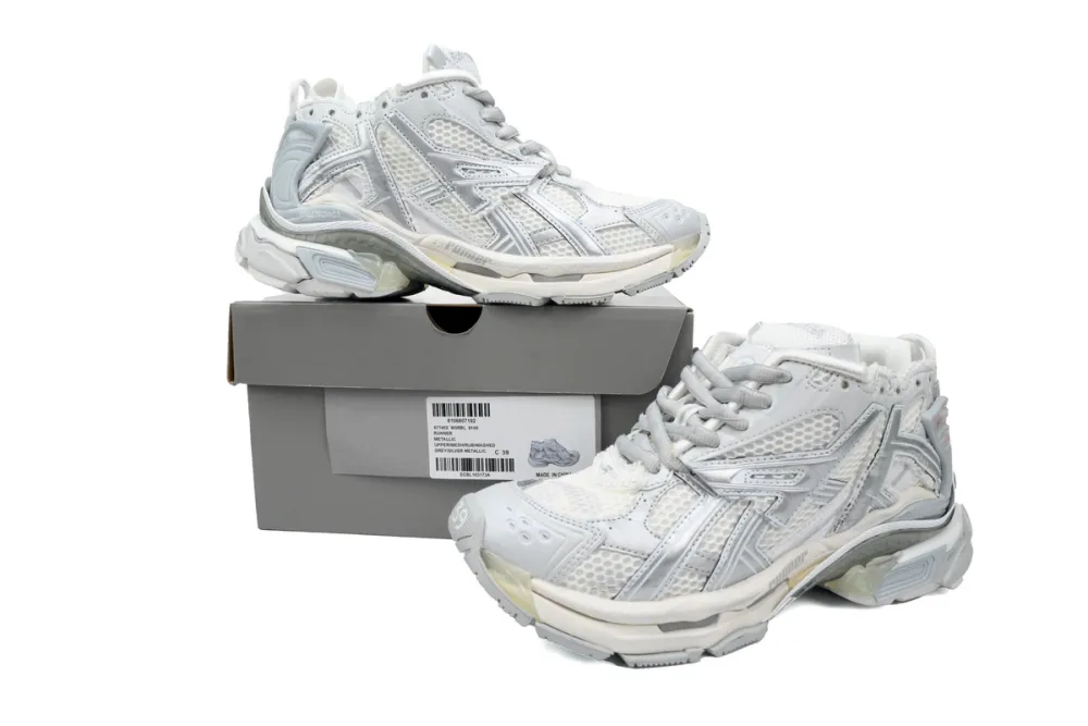 rep Balenciaga Runner Sneaker White Silver