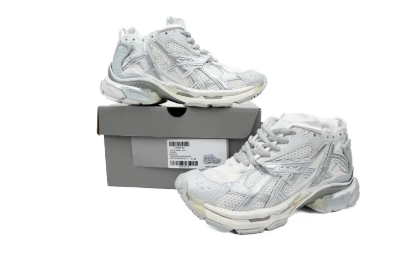 rep Balenciaga Runner Sneaker White Silver