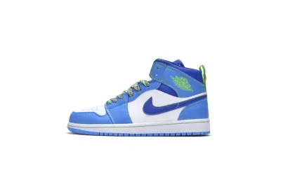  Air Jordan 1 Mid SE (GS) Sprite Blue Green DA8010-400 01