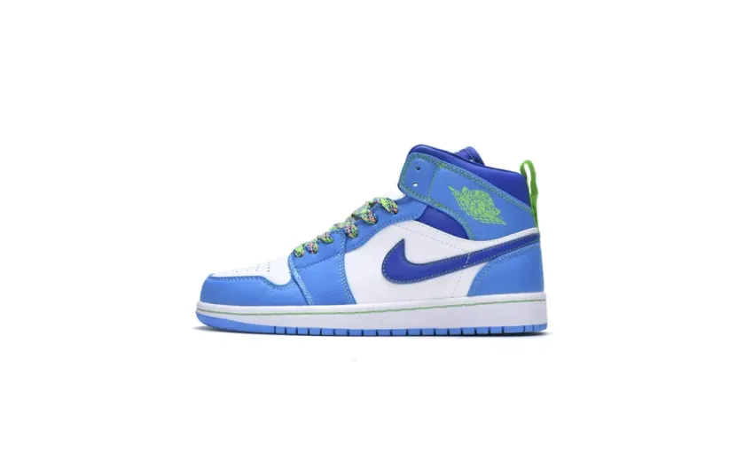  Air Jordan 1 Mid SE (GS) Sprite Blue Green DA8010-400