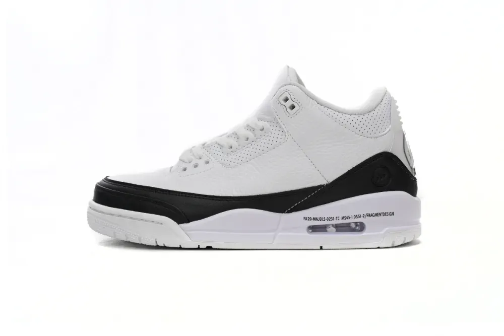  Fragment Design x Air Jordan 3 Black White DA3595-100