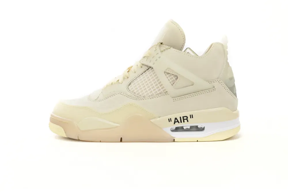  OFF White x Air Jordan 4 Sail Yellow CV9388-100